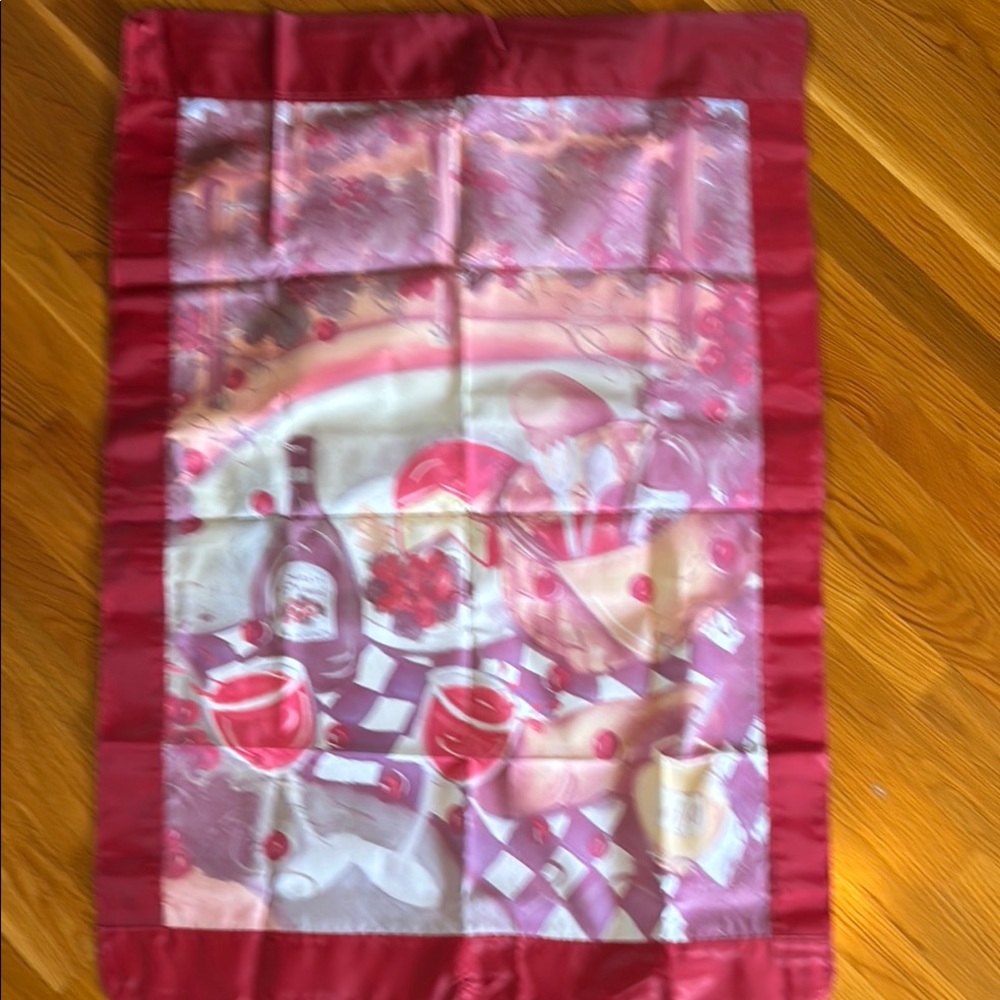 Red/burgundy, wine, picnic design house flag